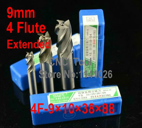 

5pcs /set 9.0mm 4 Flute HSS & Extended Aluminium End Mill Cutter CNC Bit Milling Machinery tools Cutting tools.Lathe Tool
