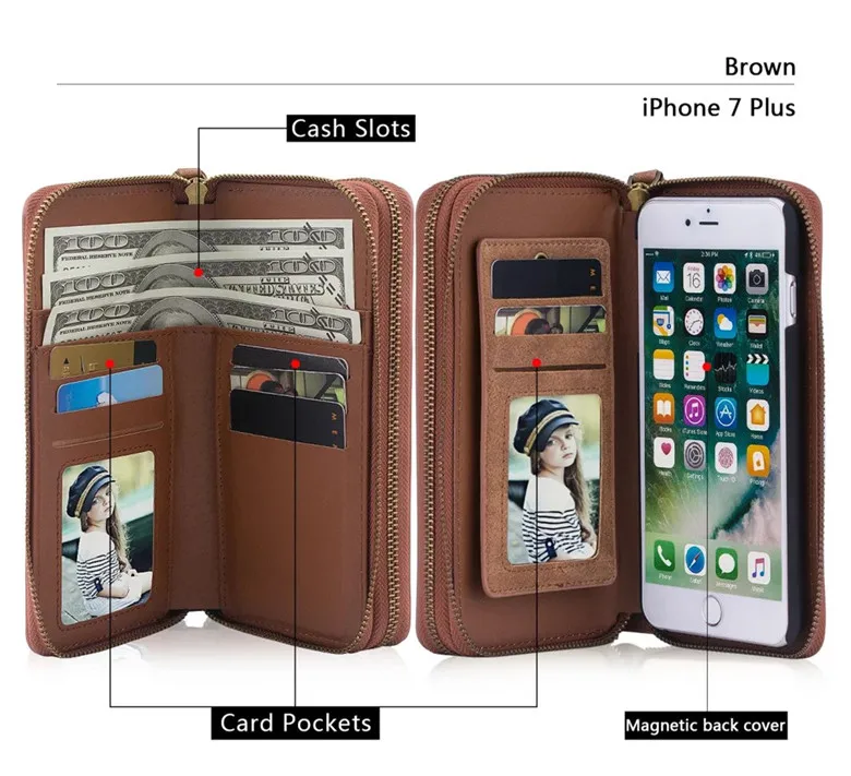 Для iPhone X 8 Plus 7 6 S casepremium кожаный чехол портмоне с откидной крышкой подставкой фото