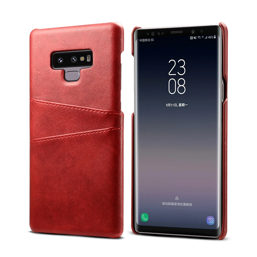 Чехол из натуральной кожи для Samsung Galaxy Note 9 8 винтажный жесткий чехол накладка в