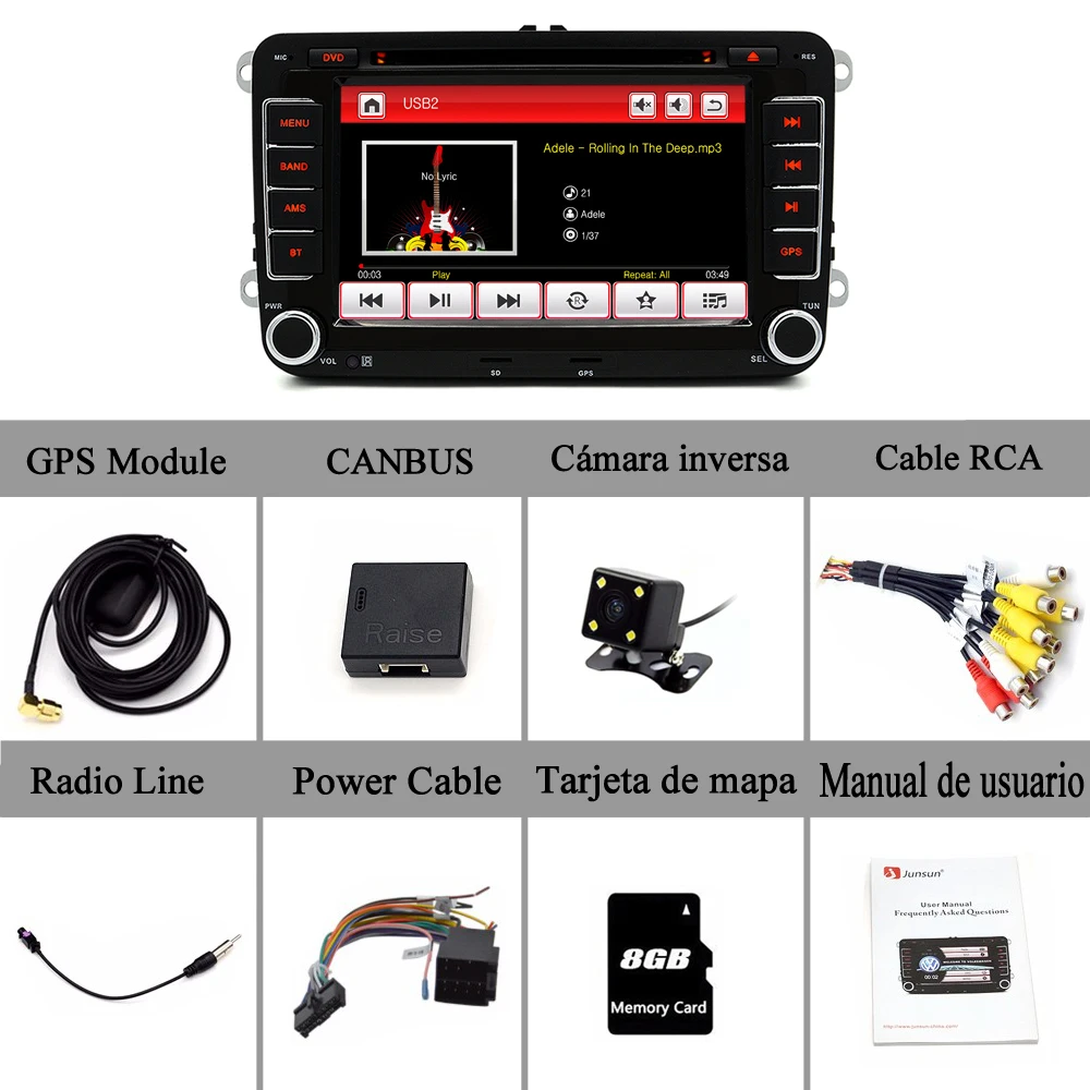 7 &quotдвойной 2 DIN автомобиля DVD GPS Радио Емкостный экран для Volkswagen seat/Altea/Толедо/