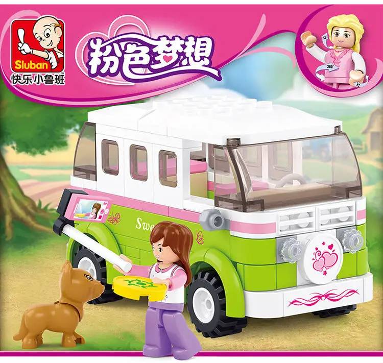 Совместимы с оригинальными конструкторами SLuban Building Friends Station Wagon Blocks Dream Series 0523