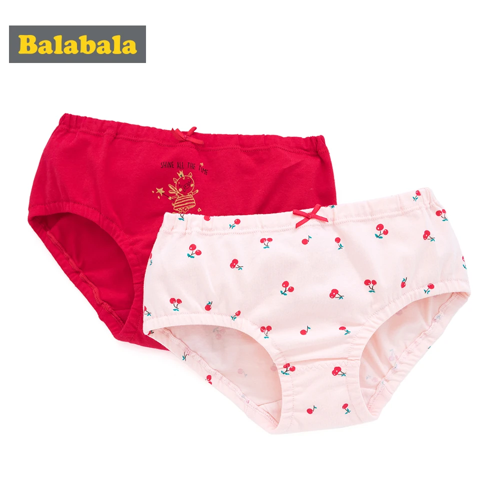 Balabala/комплект из 2 предметов Стрейчевые хлопковые трусы для девочек подростков