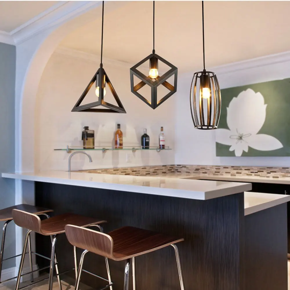 Винтажные подвесные светильники для помещений светодиодные 24 вида железная