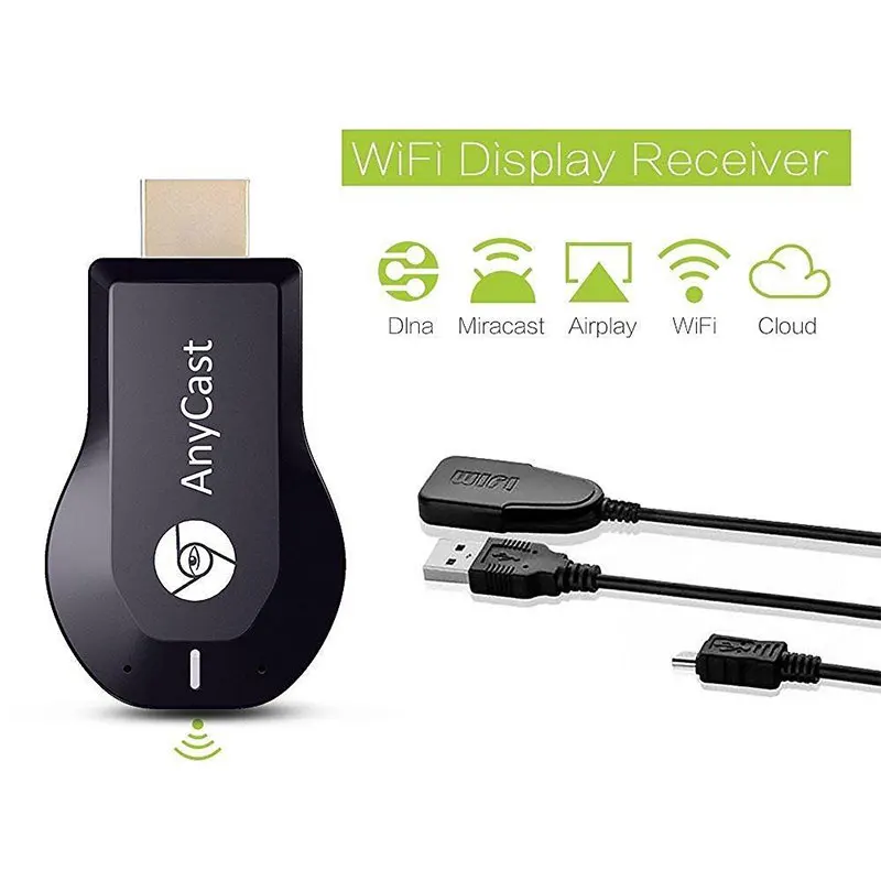 Anycast M2 Plus Miracast Chome литой беспроводной HDMI 1080p ТВ адаптер Wifi Дисплей зеркало приемник