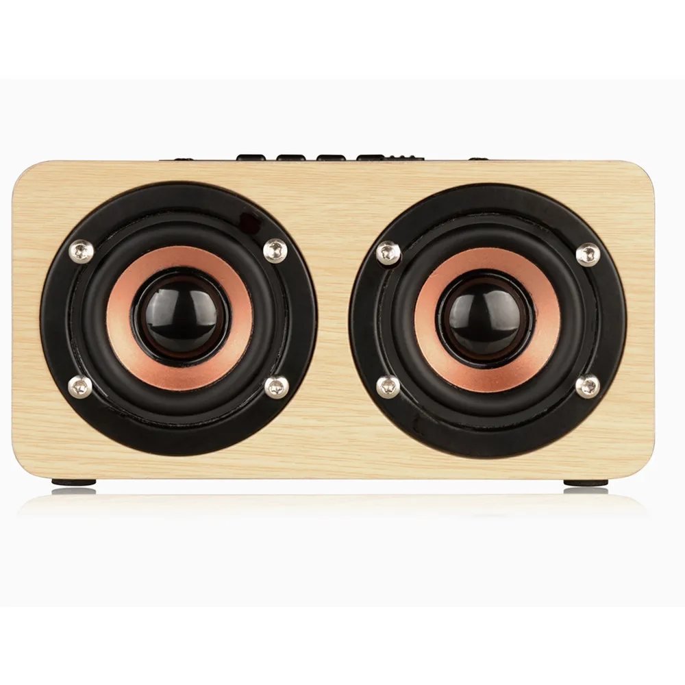 Деревянная Беспроводная bluetooth колонка портативная Hi Fi ударная басовая
