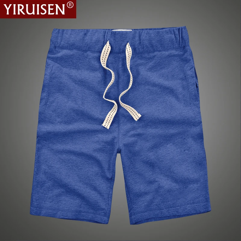 Шорты YIRUISEN мужские с кулиской Брендовые повседневные короткие штаны из 100% хлопка