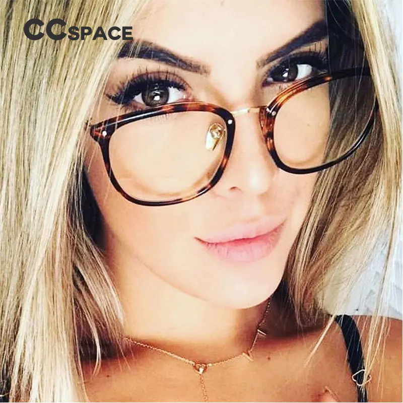 CCSPACE, женские ультратонкие очки, ноги, металлические квадратные очки, оправа для женщин, фирменный дизайн, оптические очки, модные очки 45164