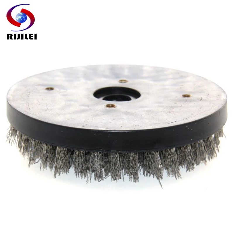 RIJILEI 8 inch Round Antique Abrasive Brush Steel Wire Antique Polishing Wheel Round wire cleaning brush for granite YG09