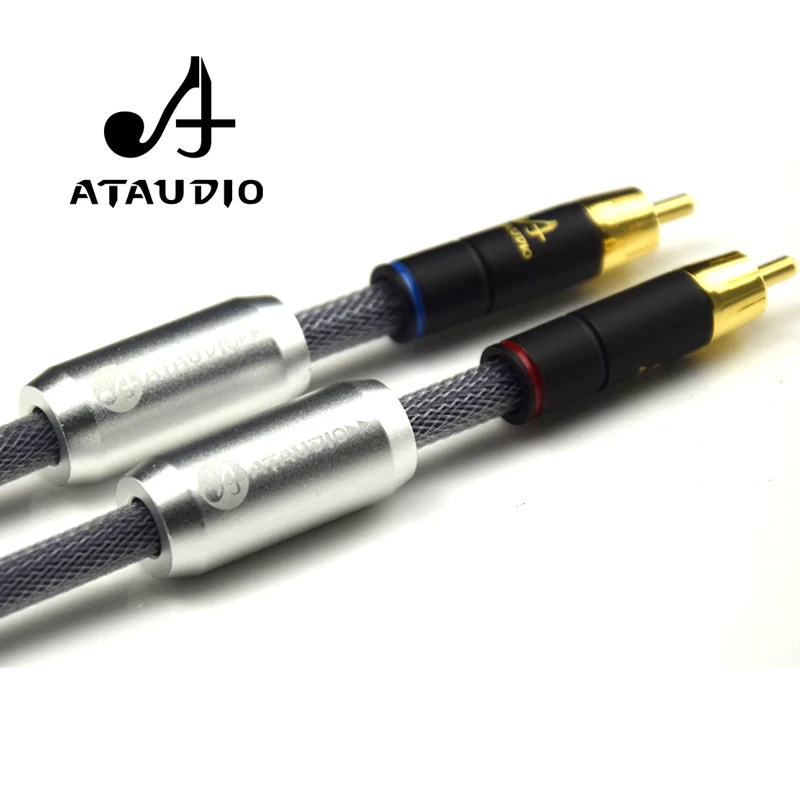ATAUDIO 1 пара 2RCA к кабель Hi Fi Чистый медный Rca аудио кабель|2rca to 2rca|rca audio cableaudio cable |
