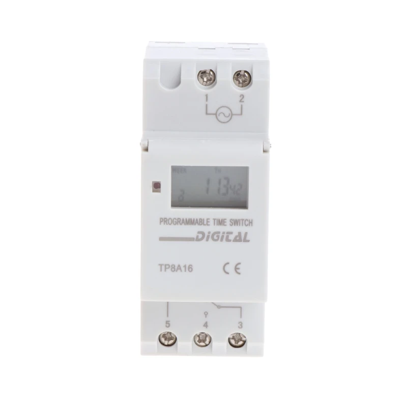 AC 220V 16A цифровой ЖК-дисплей 7-дневный программируемый таймер переключатель реле времени