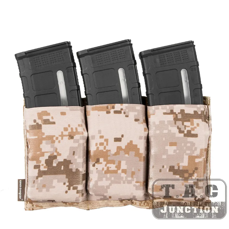 Emerson тактический MOLLE Magazine кобура высокая скорость тройной Открытый верх 5,56 винтовка, подсумок быстрая ничья MOLLE/PALS кобура - Цвет: AOR1