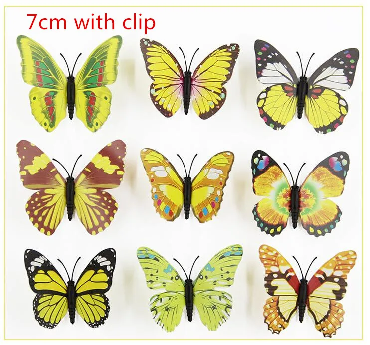 7cm with clip 10 шт. Популярные для девушек и женщин шпильки для 3D бабочки заколки для волос для девушек из бутика, Женские аксессуары для волос Пасхальные украшения - Цвет: 7cm with clip