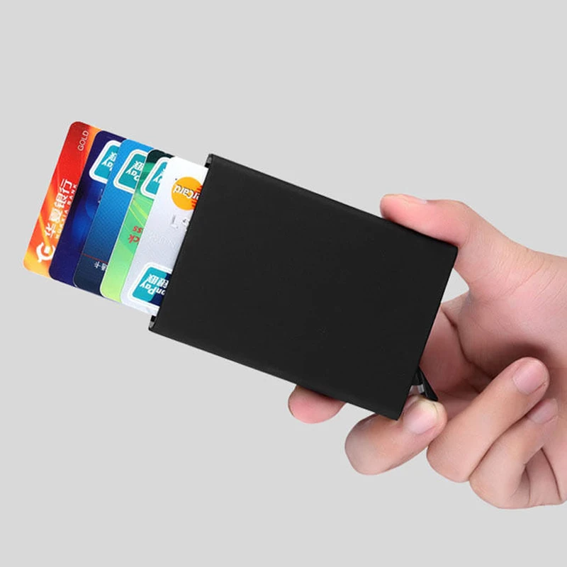 2018 Fashion Unisex Business Card Holder Stainless Steel Men Credit &amp ID Holders Solid Color Metal Case | Багаж и сумки