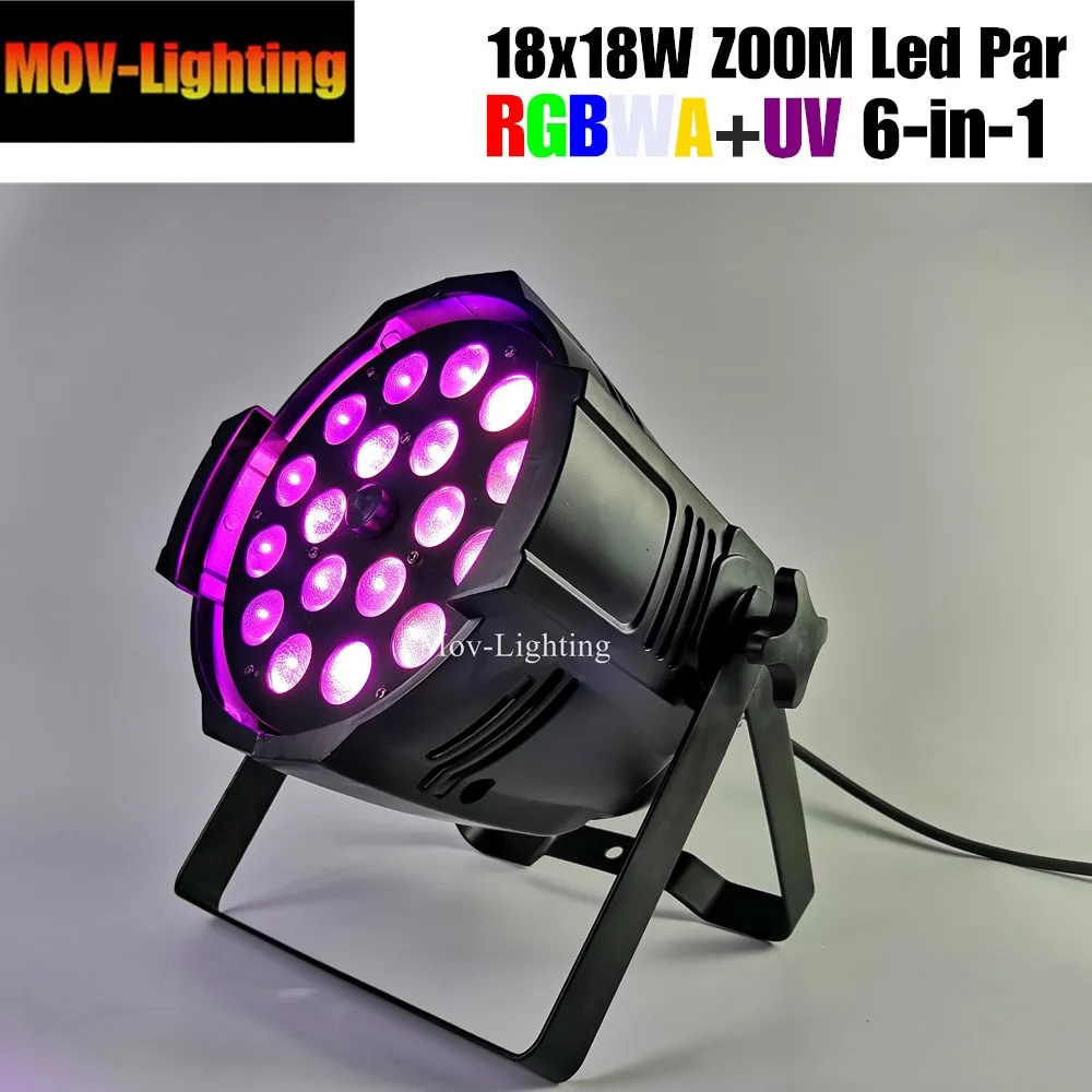 Сценическое освещение для вечерние 2 шт./лот 18x18 Вт rgbwa uv 6 в 1 светодиодный