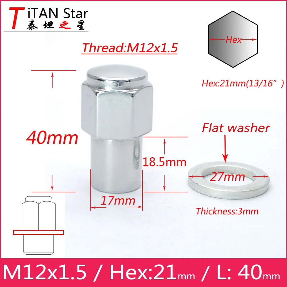 4PCS M12x1.5 1.5 wheel rims mag nut with washer for the alloy of toyota Lexus series | Автомобили и мотоциклы