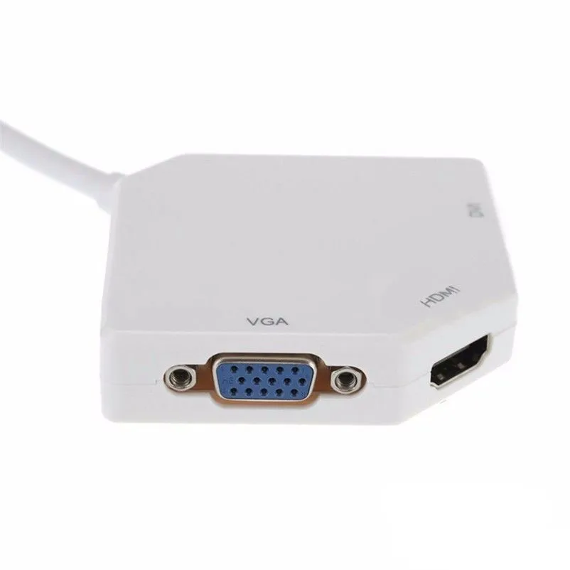 3 в 1 адаптер Thunderbolt Mini DisplayPort DP to VGA HDMI DVI для Apple Macbook | Электроника