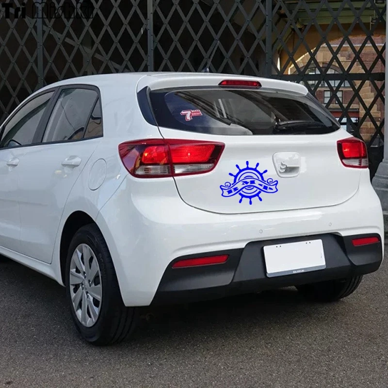 Tri Mishki 15x19 8 см ВМФ на руль корабля Смешные автомобильные Стикеры лобового стекла