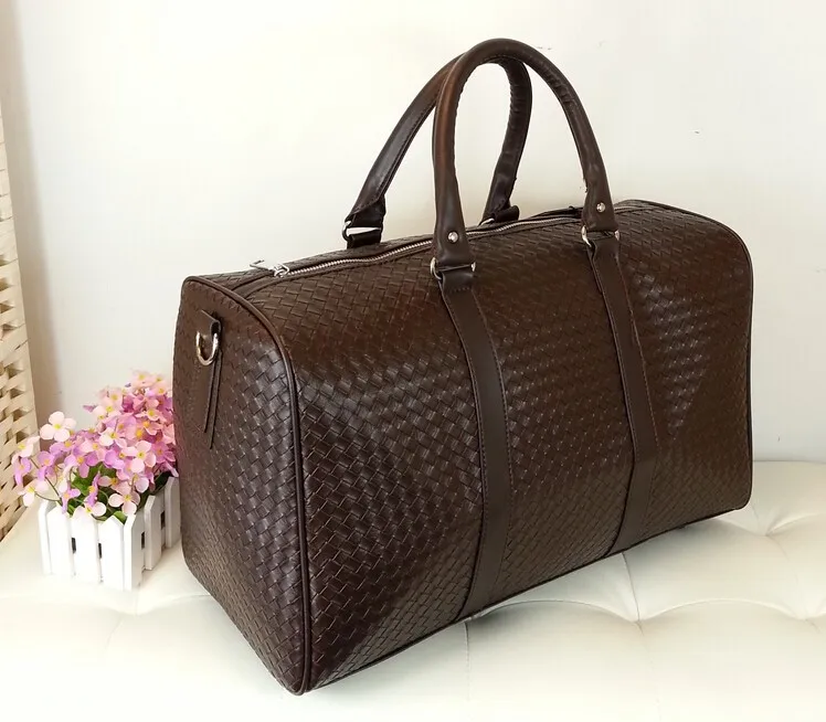 Waterproof Travel Bag Large Capacity Men Hand Luggage Duffle PU Leather Handbag Multifunction Business Shoulder Bag Bolsos B018
