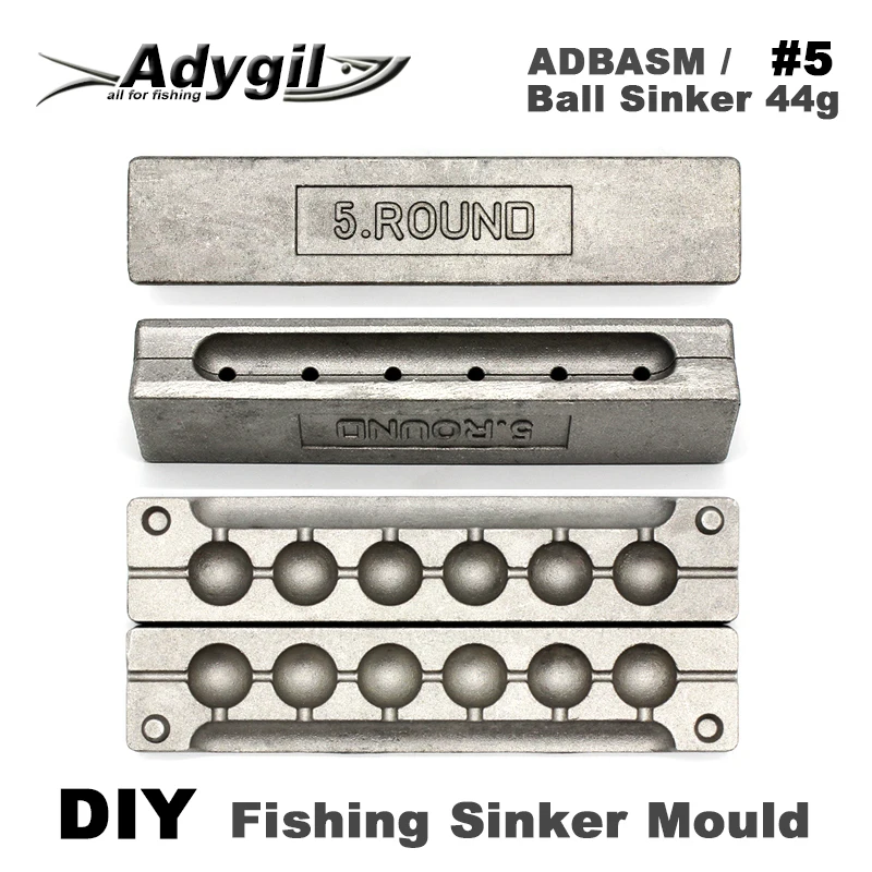 Adygil DIY рыболовный шар грузила прессформы ADBASM/#5 шарик грузило 44g 6