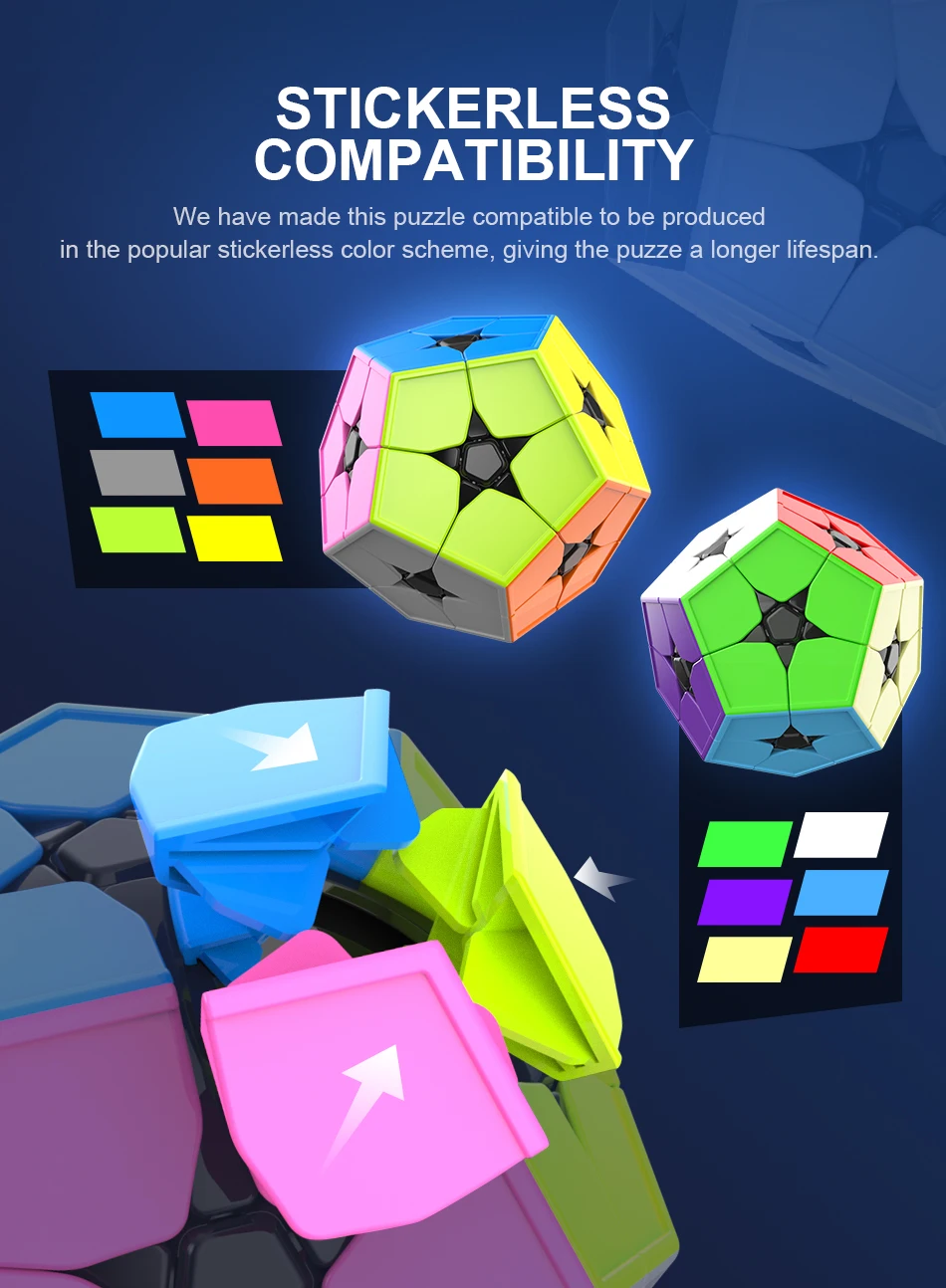 MoYu Cubing класс Meilong 2x2X2 Megaminxeds Stickerless 12 Сторон магический куб мини 12-сторонний кубик-головоломка Kibiminx игрушки