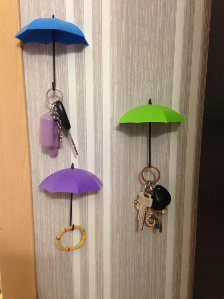 3 шт./лот креативный цветной настенный крючок для зонтика заколка волос крючки