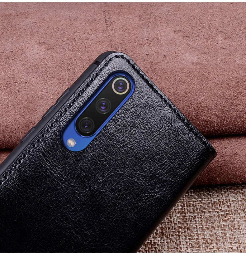 Чехол из натуральной кожи с Откидывающейся Крышкой для Xiaomi mi 9, ударопрочный чехол из ТПУ для задней крышки, чехол для mi 9 SE