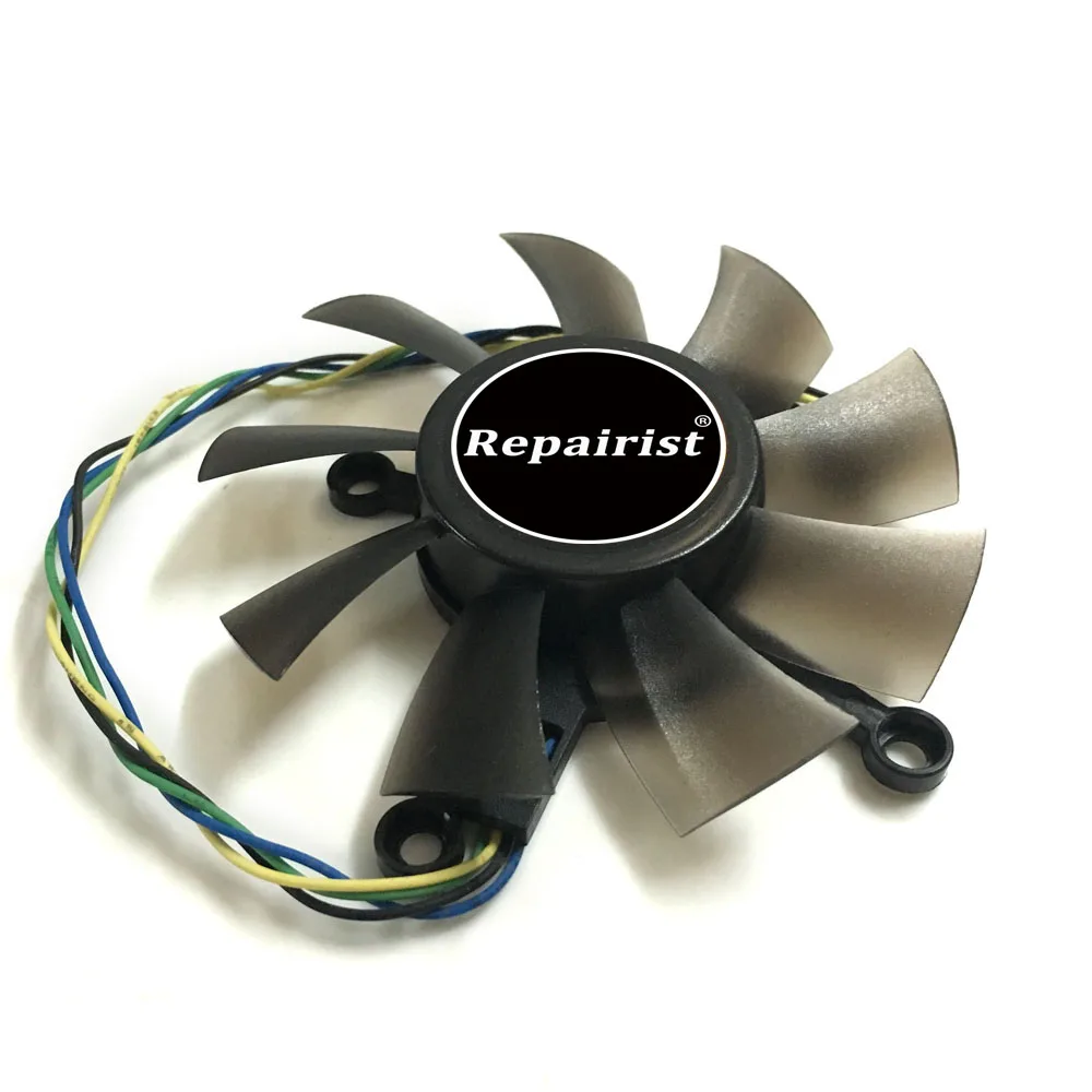 

R128015SU/FD8015U12S 75mm 43mm 12V 0.5A 4Wire 4Pin PC Cooler Graphics Card cooler Fan For ASUS HD6770 EAH5830 GTS 260 450