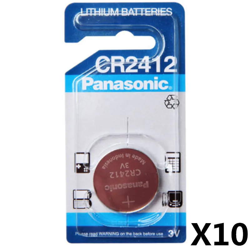 10 шт. 100% оригинал новинка для Panasonic CR2412 3 в литиевая монета часы брелоки батарея