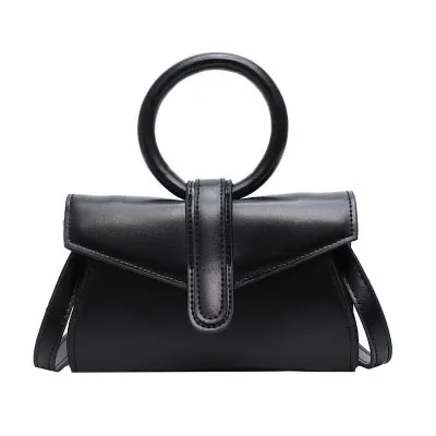 Black Fluorescent Color Envelope Bag For Ladies Retro High Quality Pu Leather Handbags Female Wome Elegant Korean Style Crossbody Bags - Цвет: Black