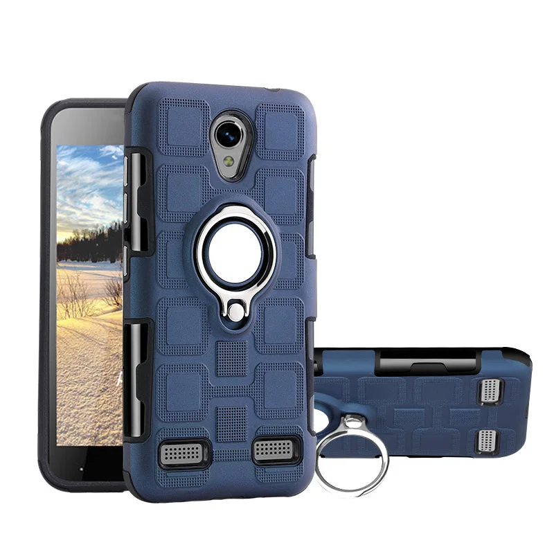 Finger Ring Phone Case for ZTE Blade A520 A602 with Stand Holder Cover shockproof Bracket L7 Back Coques | Мобильные телефоны и