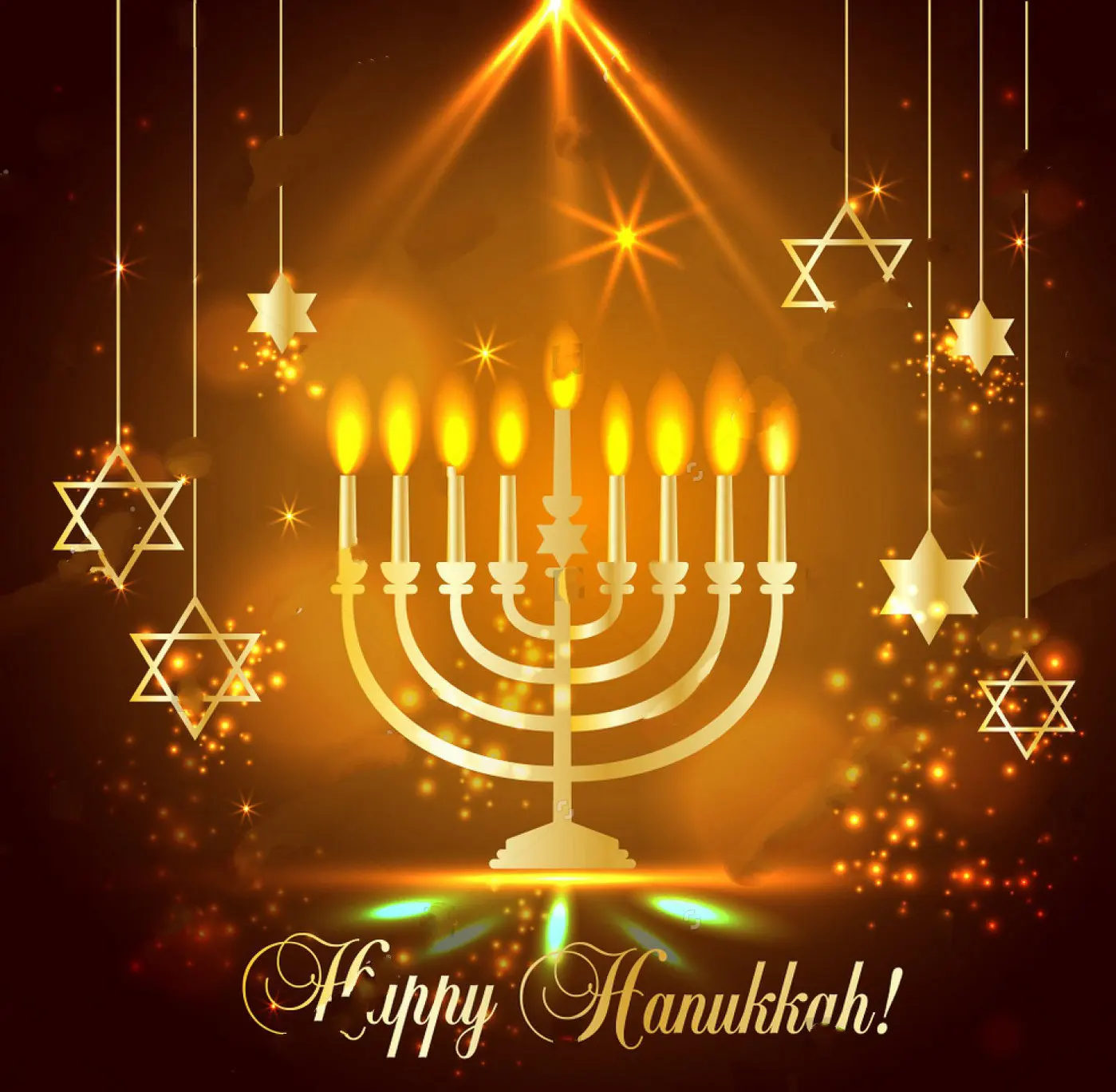 Счастливый фон hanukka блестящая светильник боке для прихожей Высокое качество