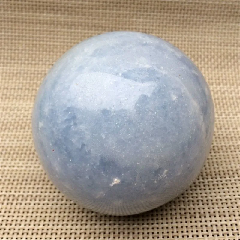 

natural sky blue celestite crystal sphere ball healing stones for home decoration