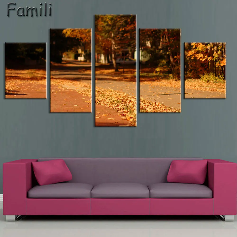 Картина на холсте с осенним водопадом 5 шт.|picture for living room|canvas paintinghd prints |