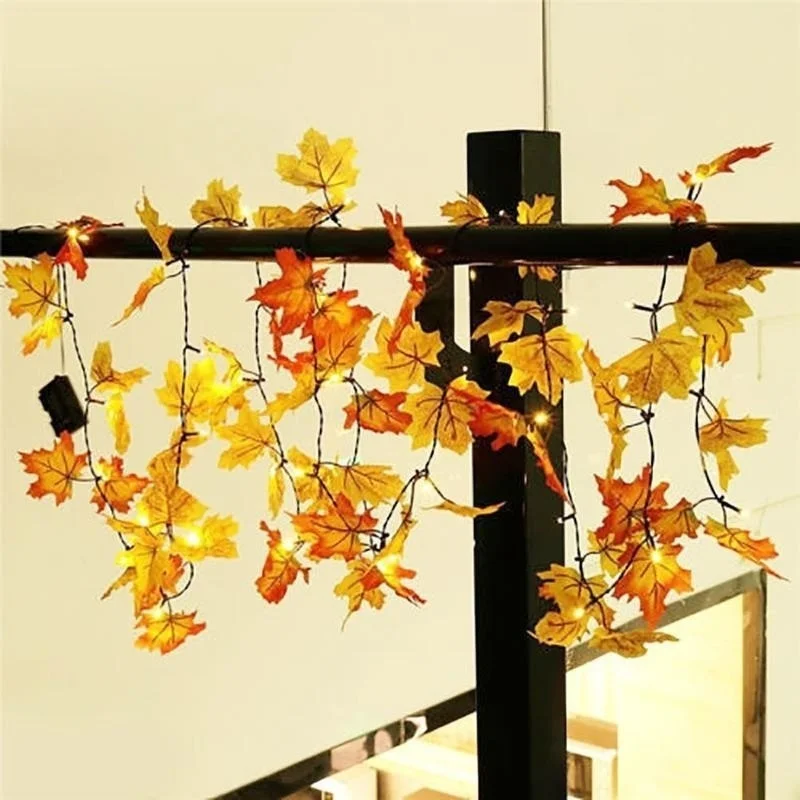 Гирлянда из листьев осенних украшения на День Благодарения свадебные аксессуары - Фото №1
