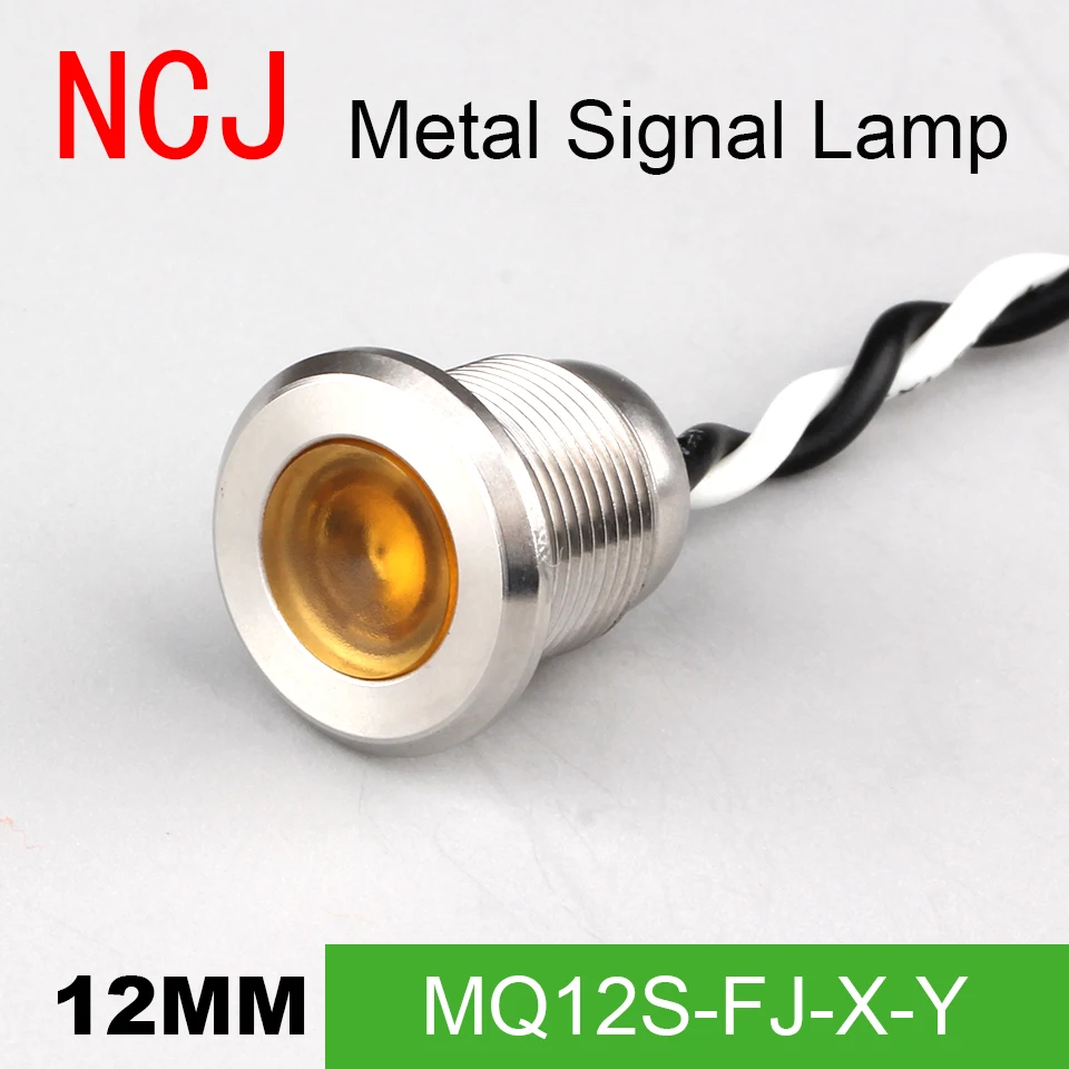 NCJ 8мм Индикатор светодиодный LED индикатор Сигнальная лампа Контрольная лампа Светодиодный индикатор Лодка Автомобиль Панель 3В 6В 12В 24В 110В 220В