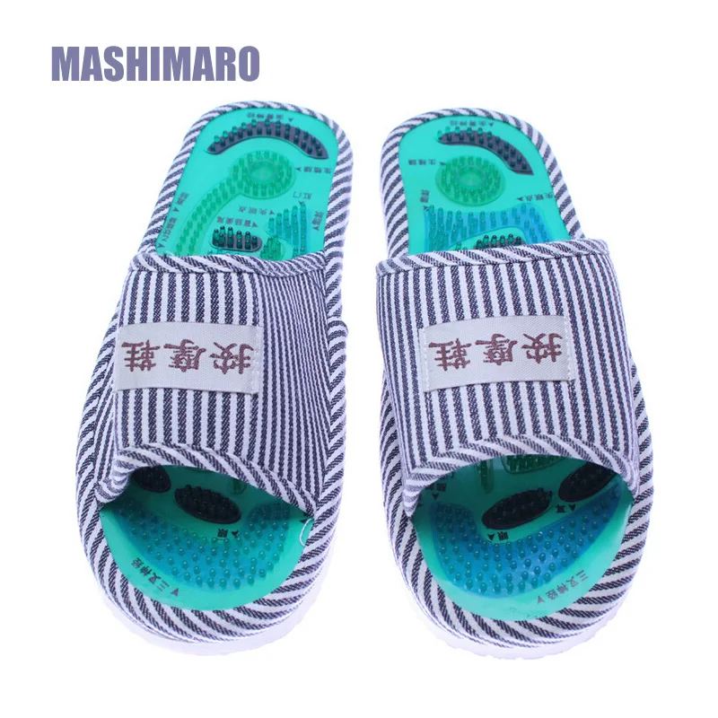 Для мужчин летом ноги Acupoint массаж хлопок Обувь леди стопы Здоровье и гигиена