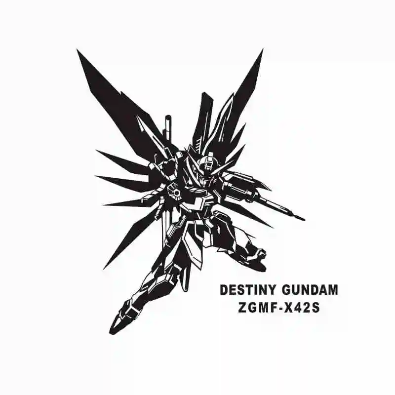 Pegatina GUNDAM Sticker Anime Cartoon Car Decal Sticker 00 Quantu Vinyl Wall Stickers Decor Home Decoration