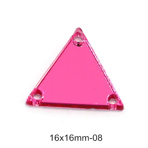 16x16mm 20-50 шт розовые специальные формы акриловые пришить на зеркало с отверстиями FlatBack зеркало акриловые пришить горный хрусталь для аксессуаров E7065 - Цвет: 16x16mm