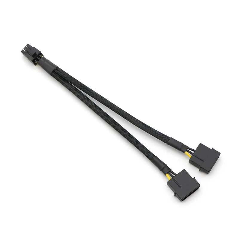 20 см двойной IDE Molex 4 контактный к PCI E 6 контактному кабелю адаптера