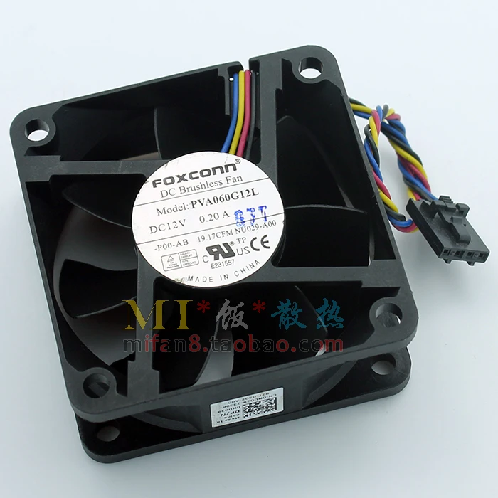 Бесплатная доставка Для FOXCONN PVA060G12L P00 AB DC 12 В 0 20a 4 проводной контактный разъем 80 мм