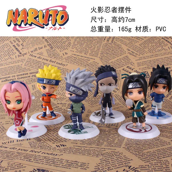 6 шт./компл. ниндзя версии мини ПВХ фигурка игрушки Kakashi Сакура Рок Ли Nara как у