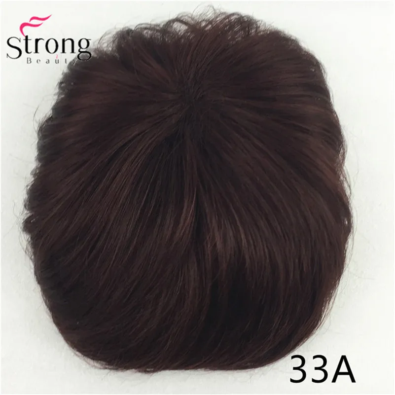 StrongBeauty парик женский Синтетический волос короткий парик наращивание волос кусок цвета выбор - Цвет: 33A