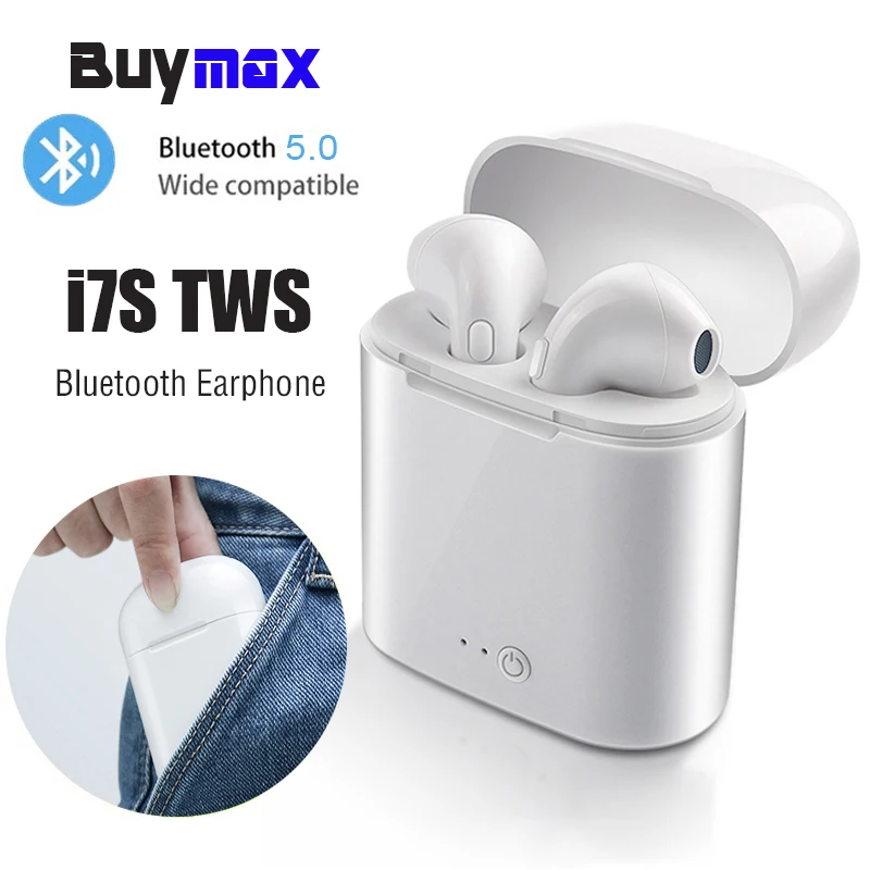 Оригинальные i7s TWS bluetooth наушники беспроводные libre с микрофоном портативные