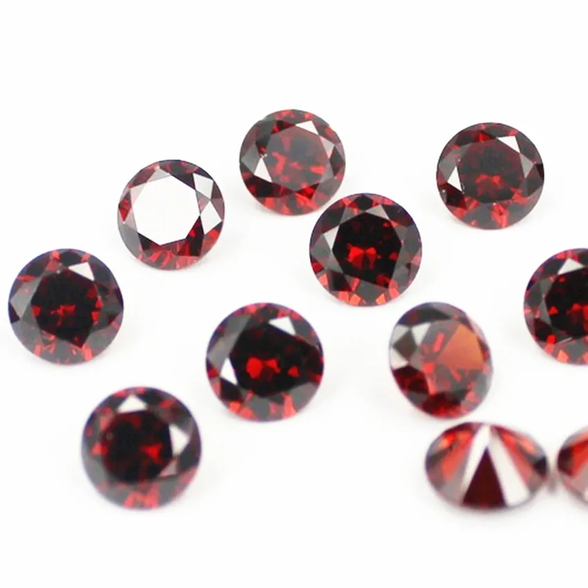 Ювелирные изделия класса AAA фианиты гранат Круглый Циркон 1 0 мм сделай сам