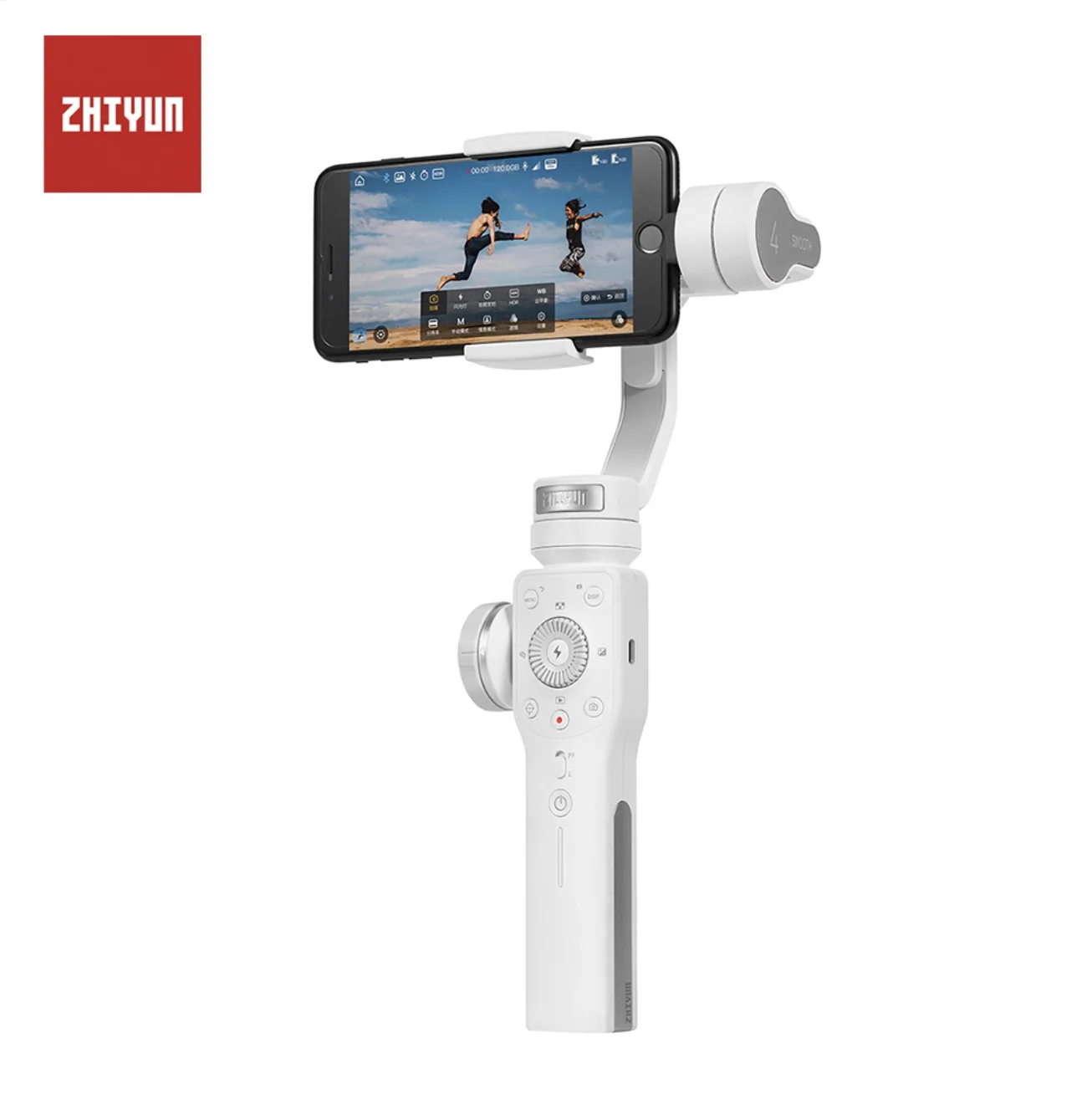 3 осевой стабилизатор zhiyun Zhi Yun Smooth 4 для iPhone X 8 Gopro Hero 5 SJCAM SJ7 Xiaomi Yi 4k Экшн камера|Риги