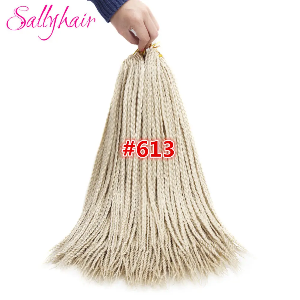Sallyhair 18 дюймов плетение Парик Косы наращивание волос коричневый синтетический плетение волос низкотемпературное волокно - Цвет: #613