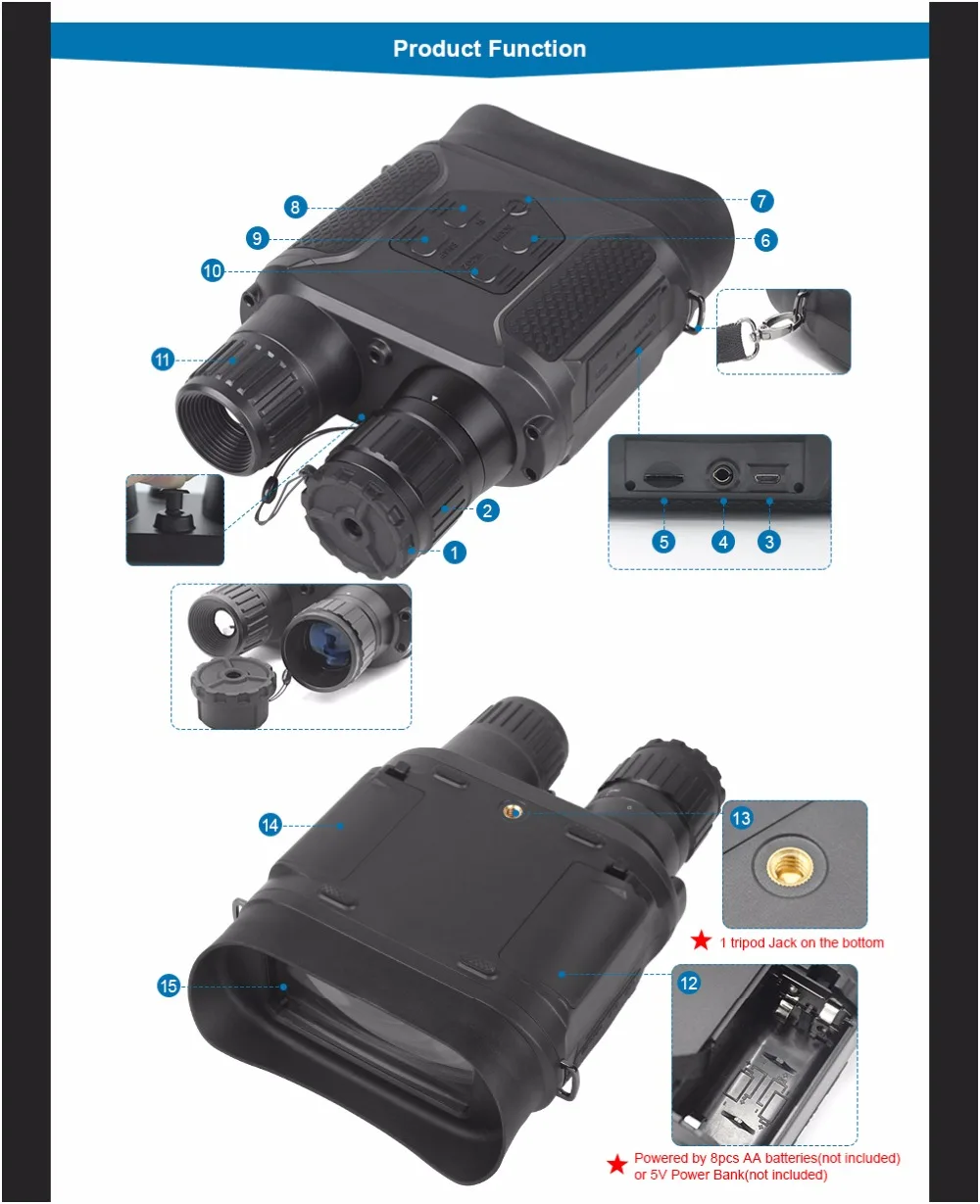 7X31 ZIYOUHU HD инфракрасные цифровые очки ночного видения камера ручной бинокль изображение видео запись инфракрасная камера NV400B широкоформатный