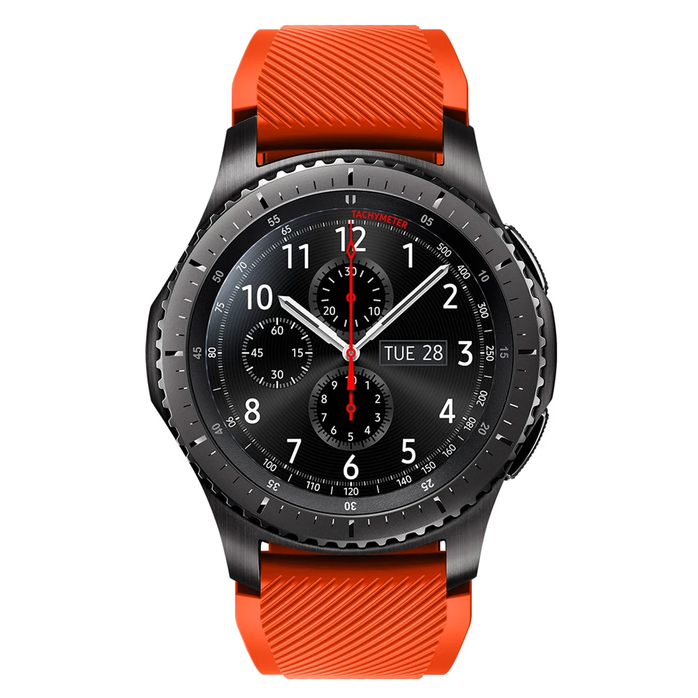 Силиконовый браслет для Samsung Gear S3 Frontier band Galaxy watch 46 мм ремешок Смарт часы 22 часов S 3