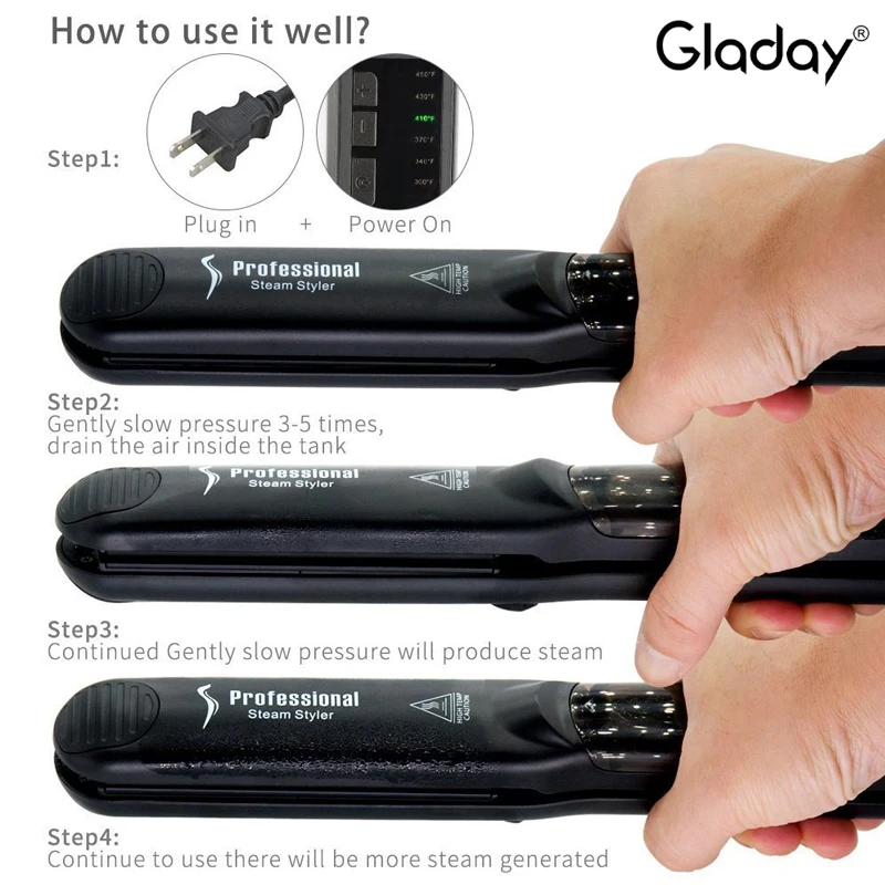 Утюжок для выпрямления волос с турмалиновым керамическим покрытием|hair straightener