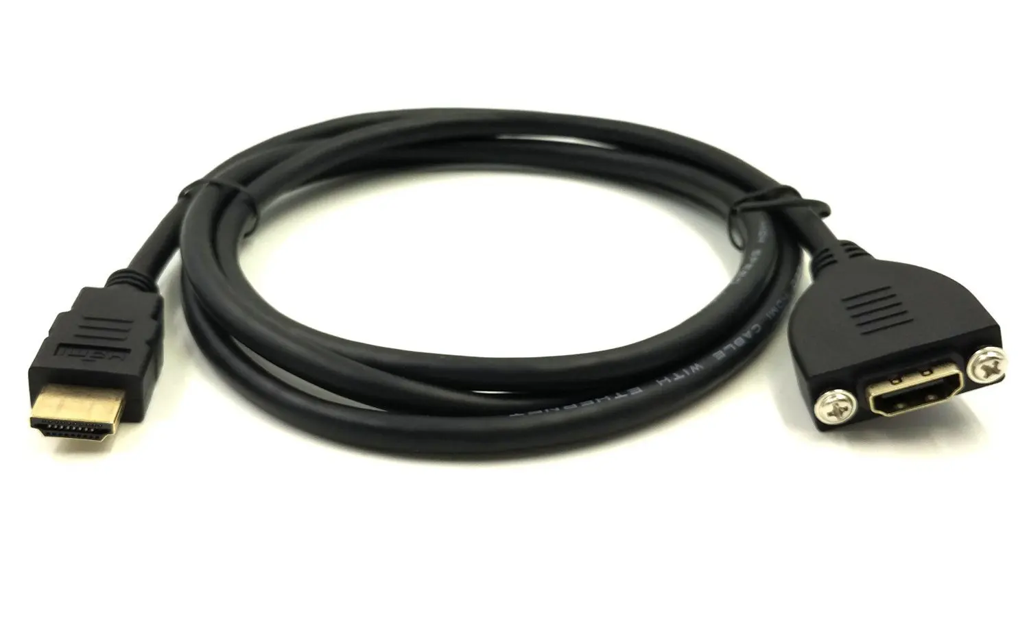 Кабель с панелью HDMI позолоченный высокоскоростной кабель креплением на панели